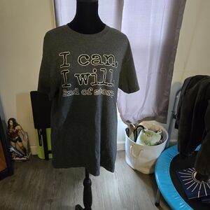 Gildan Dark Gray T-Shirt with Motivational Text